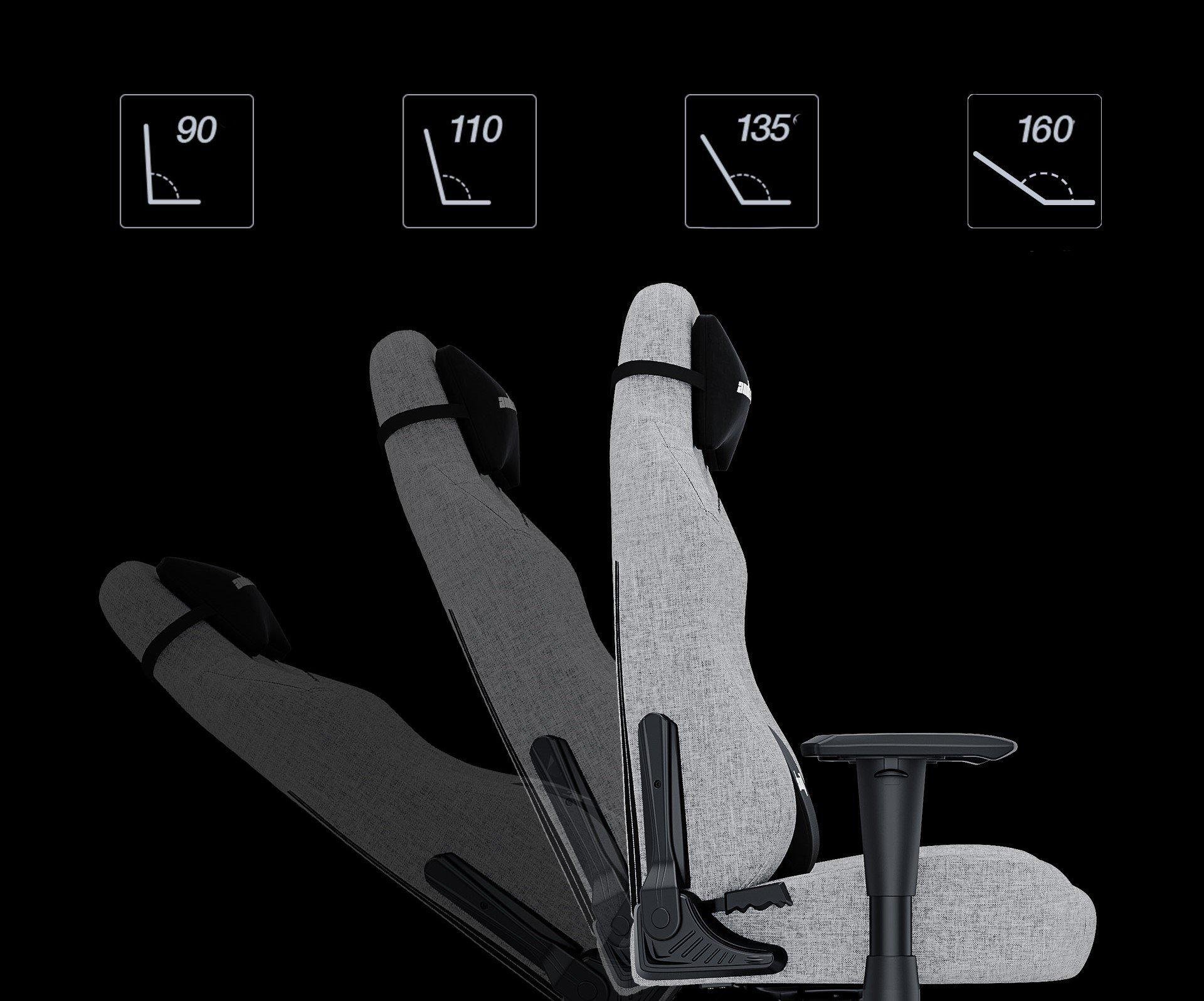 Крісло комп'ютерне для геймера Anda Seat Luna L Grey Fabric (AD18-44-G-F) - фото 16 Крісло комп'ютерне для геймера Anda Seat Luna L Grey Fabric (AD18-44-G-F) - фото 16