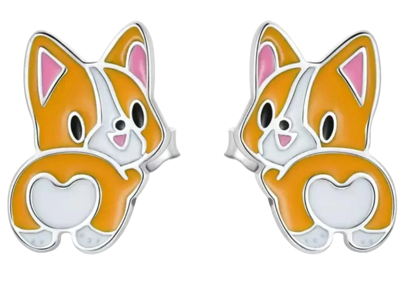 Сережки Коргі Сріблястий (2587109003)
