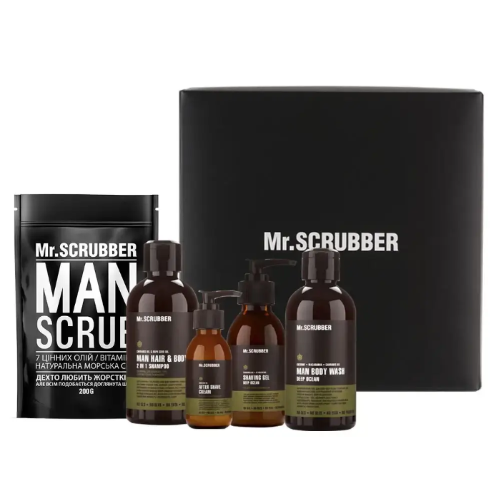 Набір косметики для чоловіків Mr.SCRUBBER Beauty Box MAN для базового догляду за тілом/волоссям і обличчям (2002020542) Набір косметики для чоловіків Mr.SCRUBBER Beauty Box MAN для базового догляду за тілом/волоссям і обличчям (2002020542)
