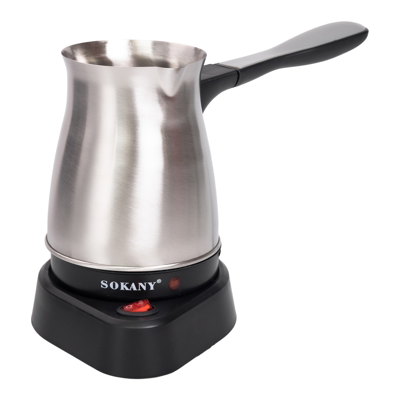 Электротурка кофеварка для молотого кофе 500 мл Sokany SK-214 600 Вт Серебристый (SK-214) - фото 6