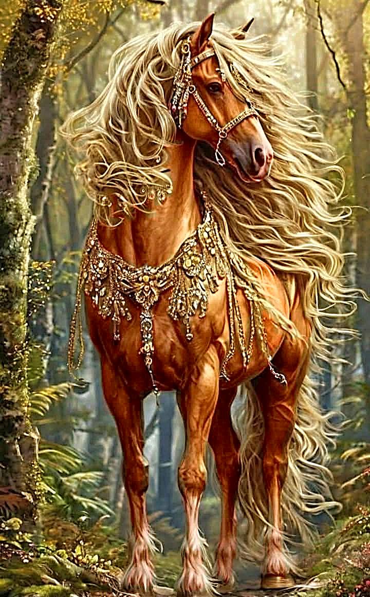 Алмазна мозаїка АлМазка Кінь квадратні алмази без підрамнику 40x65 см (АлМ-306)