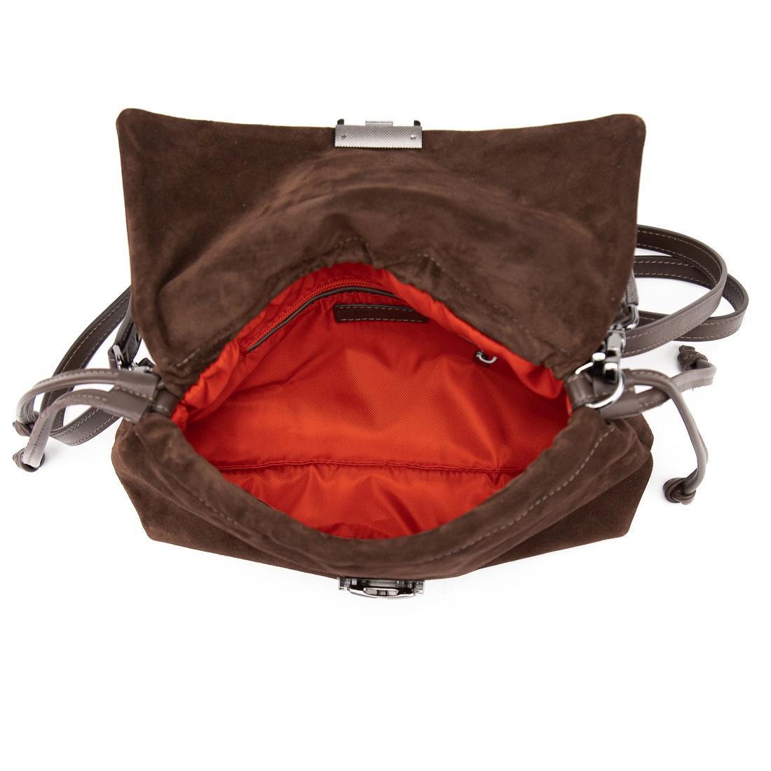 Жіноча сумка замшева Tavinchi CH-8585DB-Y із затяжками Шоколадний (2816295448) - фото 2