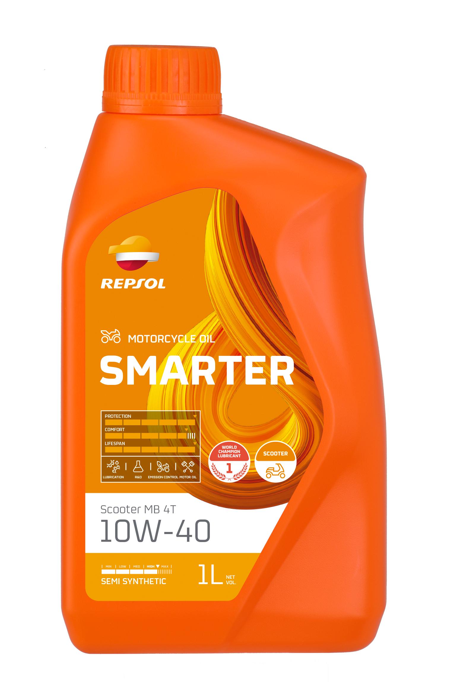 Моторне мастило Repsol SMARTER SCOOTER MB 4T 10W-40 1 л (RPP2061MHC)