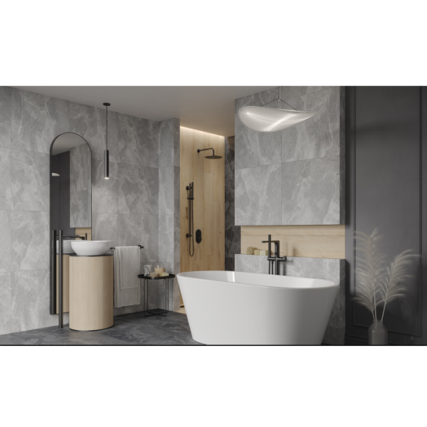 Керамогранітна плитка для підлоги та стін Cersanit LOCARNO RECT 60x60 см Light Grey Matt (571090) - фото 2