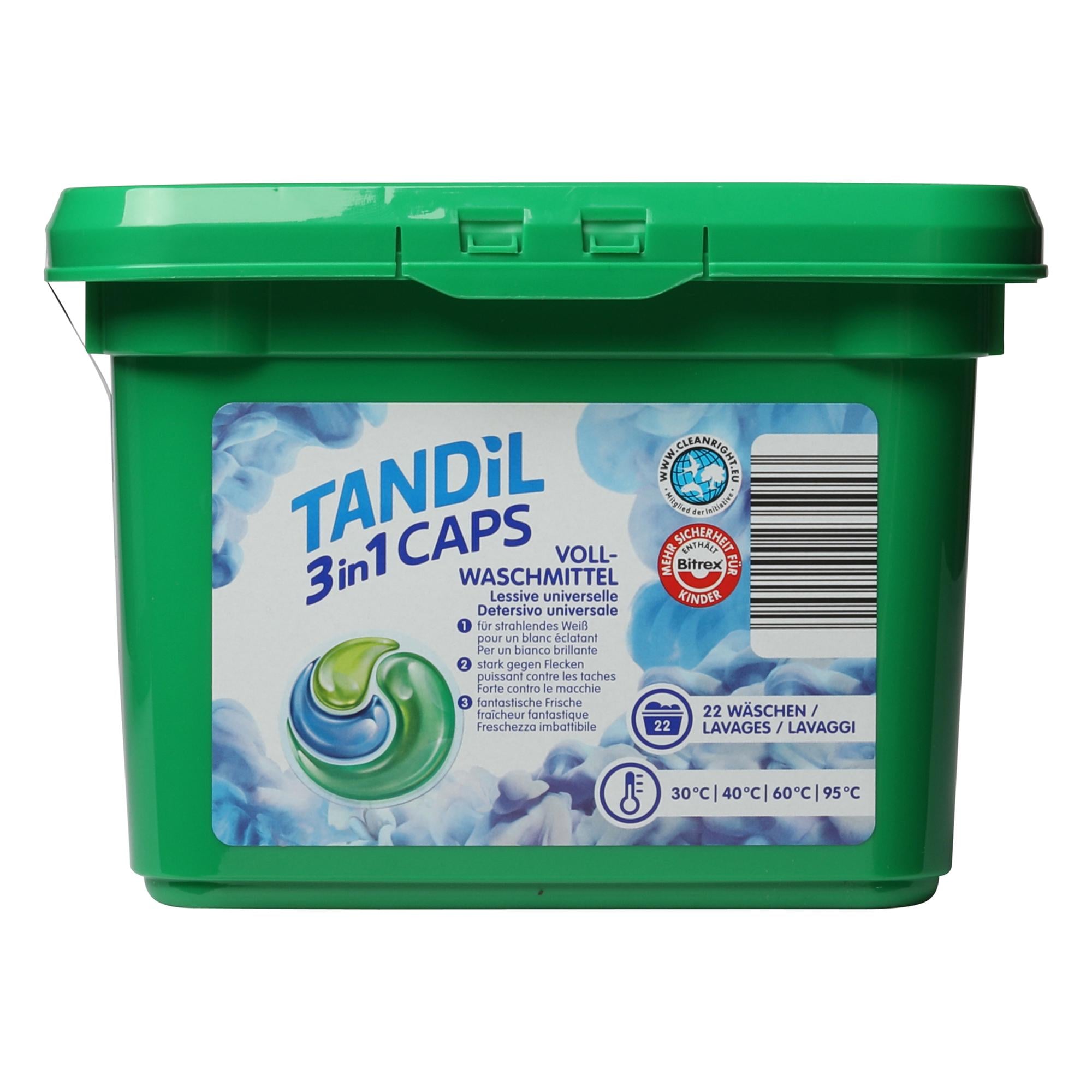 Капсули для прання Tandil 3 in 1 Caps Vollwaschmittel 22 шт. (13339838)