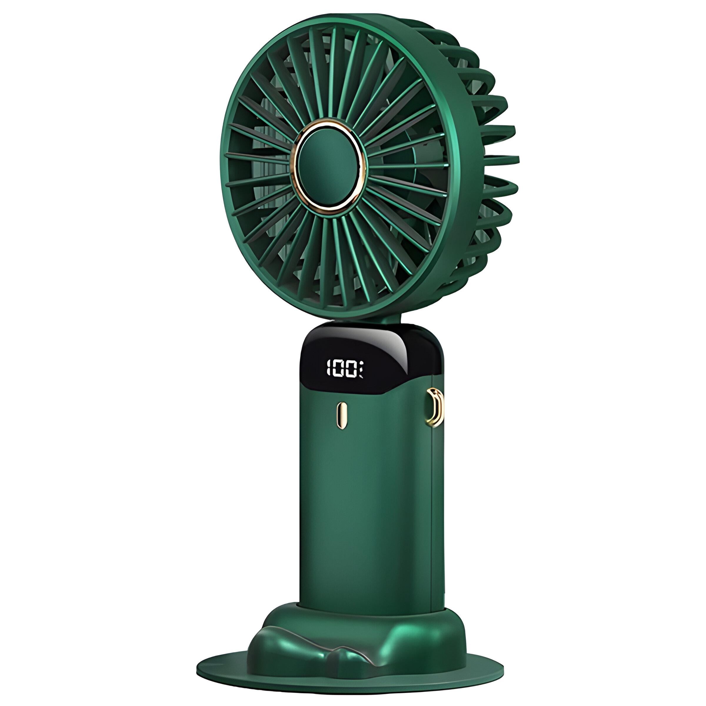 Вентилятор-USB детский портативный с подставкой Зеленый (979)