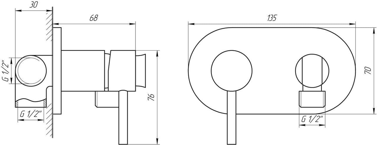Змішувач гігієнічний GLN-2-106MIX (000018455) - фото 7