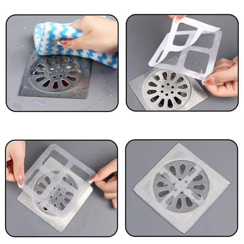 Самоклеючий фільтр-сітка для зливу у ванній/душі/раковині одноразовий 10 шт. Сірий (2610823787) - фото 7 Самоклеючий фільтр-сітка для зливу у ванній/душі/раковині одноразовий 10 шт. Сірий (2610823787) - фото 7