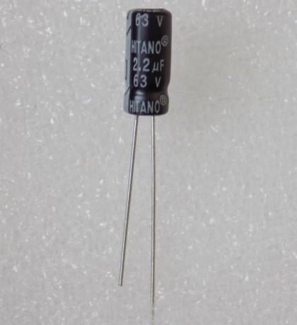 Конденсатор электролитический 2/2uF 63V 105C 2/2 мкФ 63В 105 град/2/2x63x105 град hitano 5x11 мм (17641) Конденсатор электролитический 2/2uF 63V 105C 2/2 мкФ 63В 105 град/2/2x63x105 град hitano 5x11 мм (17641)