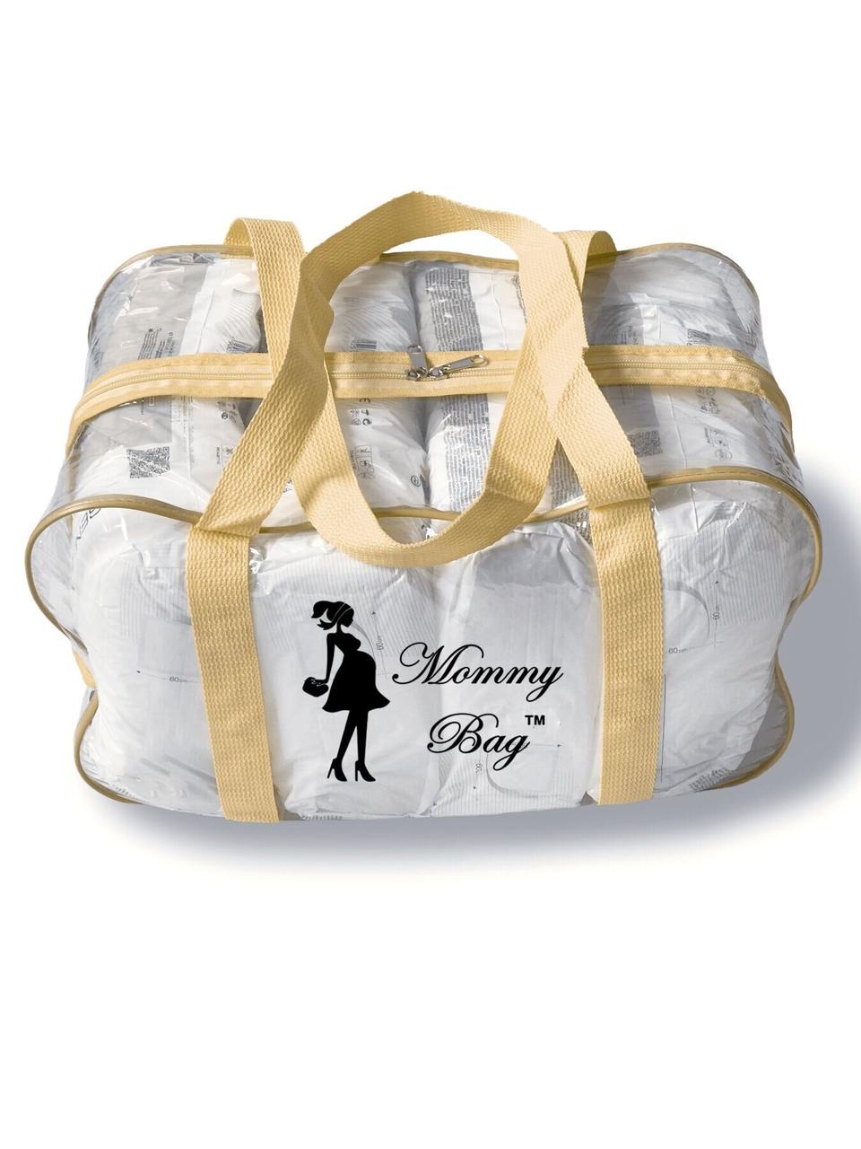 Сумка в роддом М Бежевый/Прозрачный (14584574)
