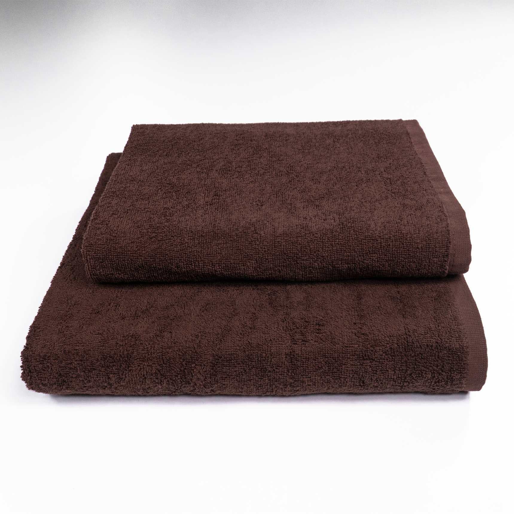 Набор полотенец махровых GM Textile 50х90 см/70х140 см 2 шт. Коричневый (400k140i90-brown)