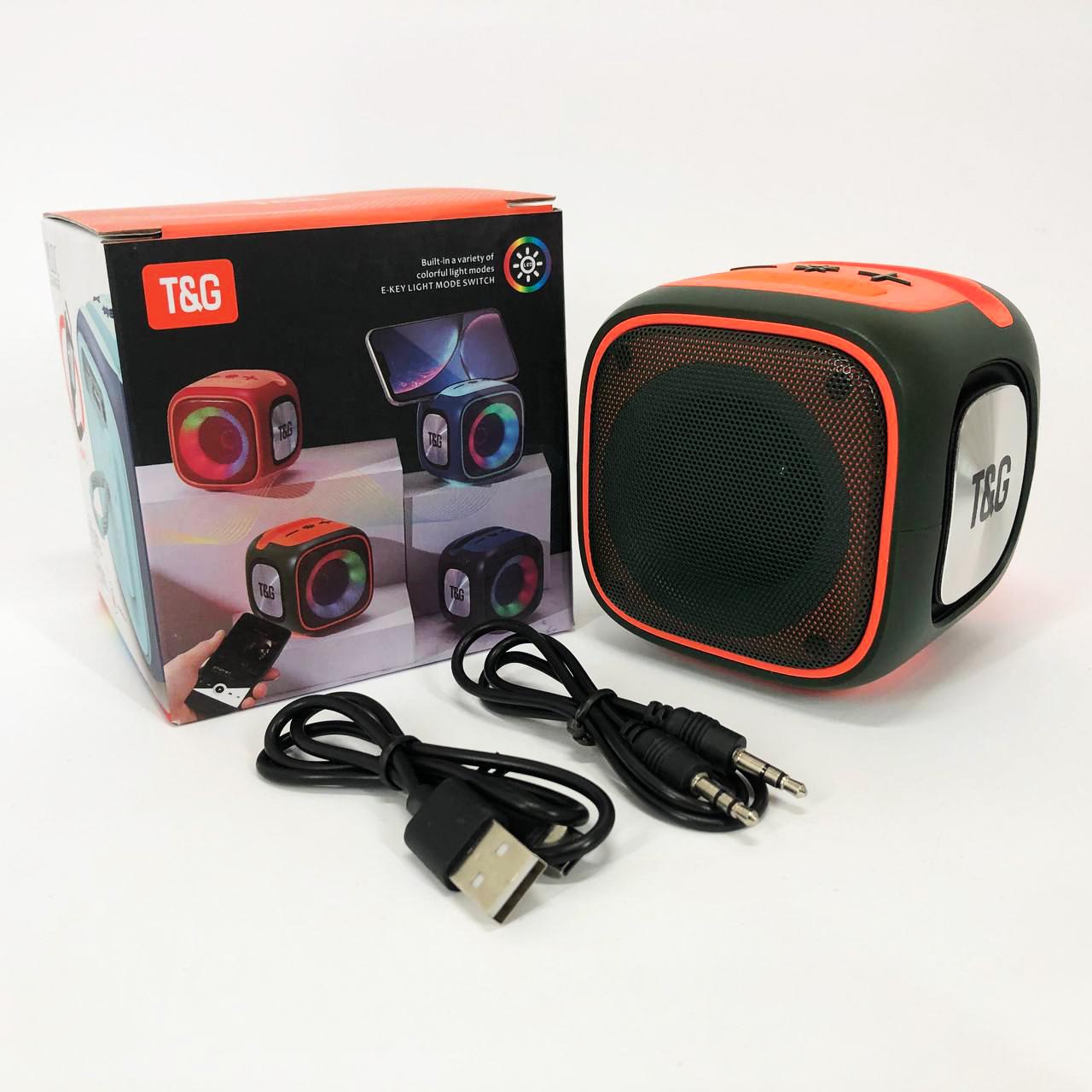 Колонка портативна з підсвічуванням RGB/акумуляторна TG359/7W Зелений - фото 15 Колонка портативна з підсвічуванням RGB/акумуляторна TG359/7W Зелений - фото 15