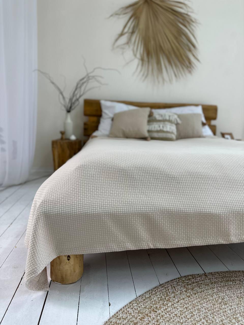 Покривало SOFT бавовна 220x230 см Бежевий (18289105) - фото 6 Покривало SOFT бавовна 220x230 см Бежевий (18289105) - фото 6