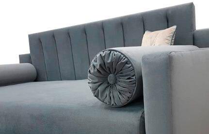 Диван дитячий MeBelle JEAN велюровий з ящиками 100х200 см Графітовий/Сірий (DD_002) - фото 2