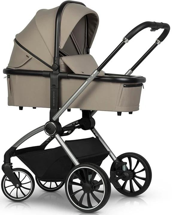 Коляска детская универсальная EasyGo Giro 2в1 сумка и дождевик Beige