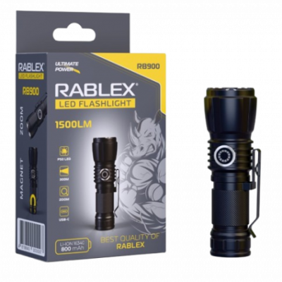 Ліхтар ручний Rablex RB900 Zoom ЗУ Type-C