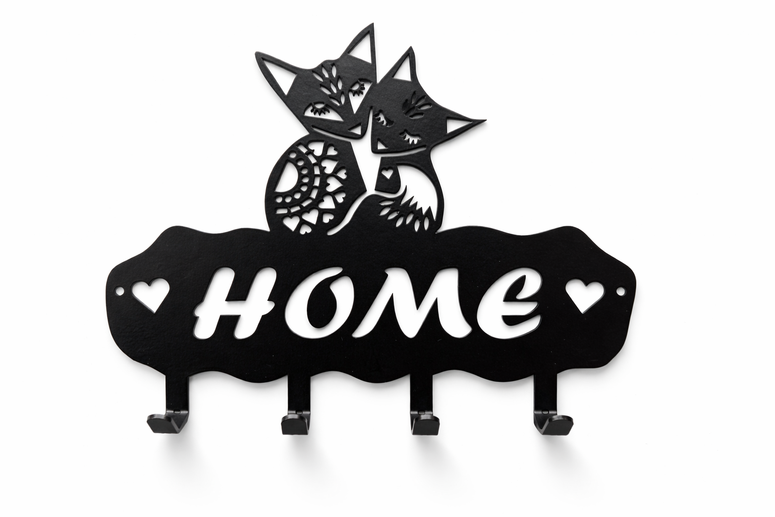 Ключниця з кішками та написом HOME на 4 гачки Чорний матовий (TN0015) Ключниця з кішками та написом HOME на 4 гачки Чорний матовий (TN0015)