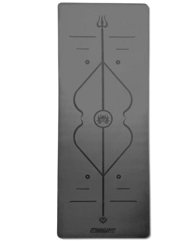 Коврик для йоги профессиональный EasyFit Pro каучук 5 мм Черный (EF-1925-BK)