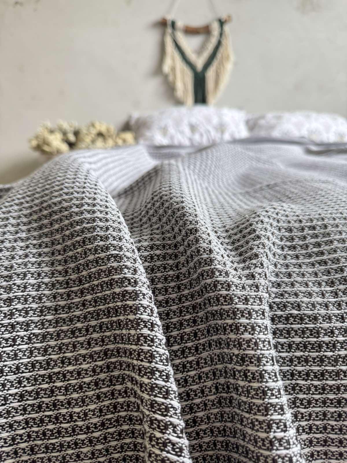 Простирадло вафельне ZEINTEX бавовняне 200х220 см Коричневий (26417524) - фото 2