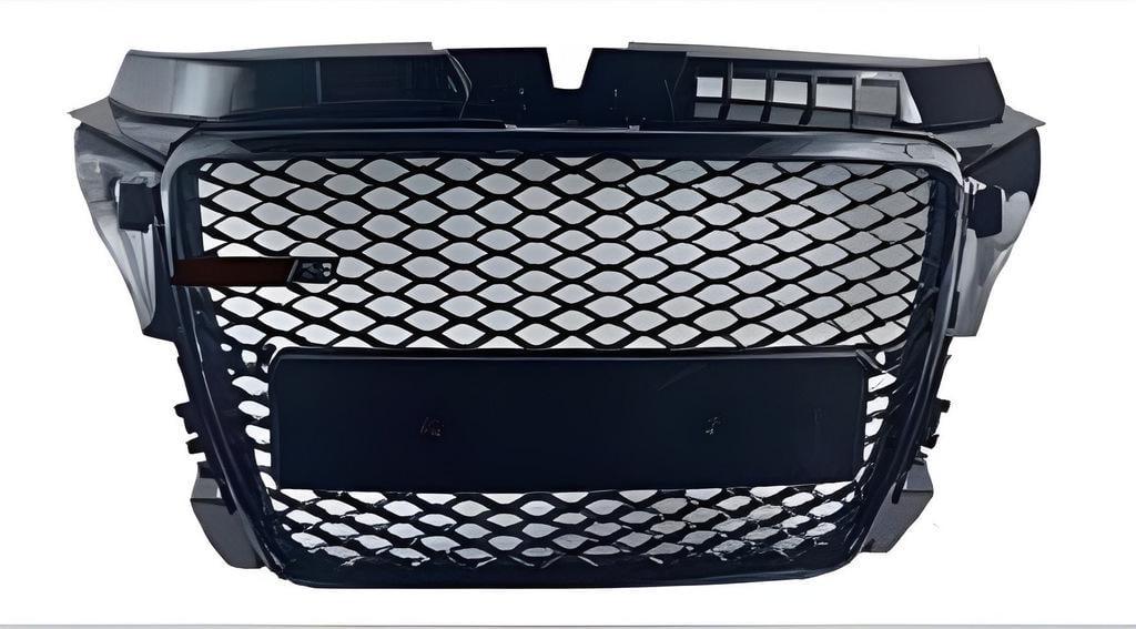 Передняя решетка RS-style V-1 2008-2012 GT Tuning для Audi A3 2003-2012 ABS Черный