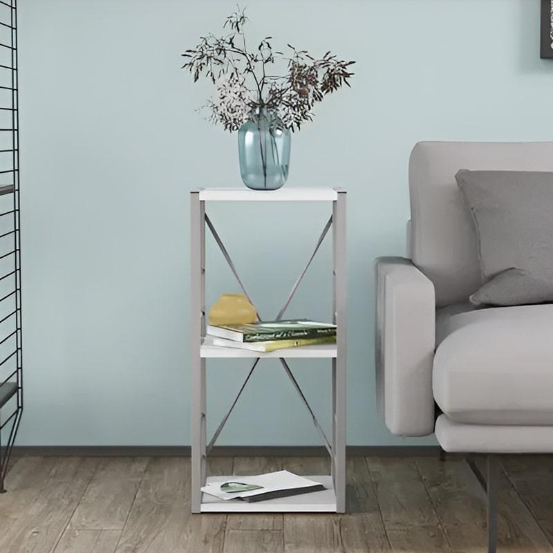 Этажерка Ferrum-decor Коннект 3/34 ДСП 16 мм 73x34x28 см Серый/Белый (FRD-104301)