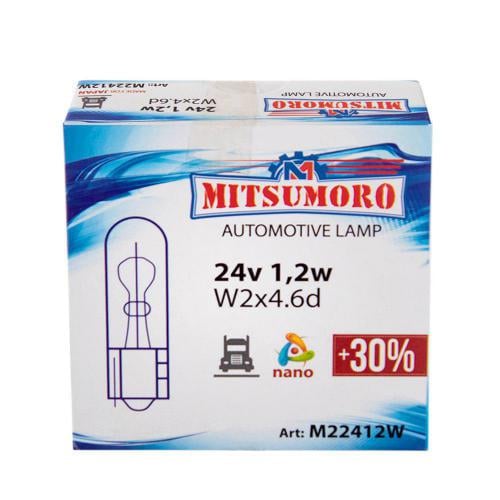 Автолампа Mitsumoro W 1,2 W 24 V 1,2 W W 2x4,6d