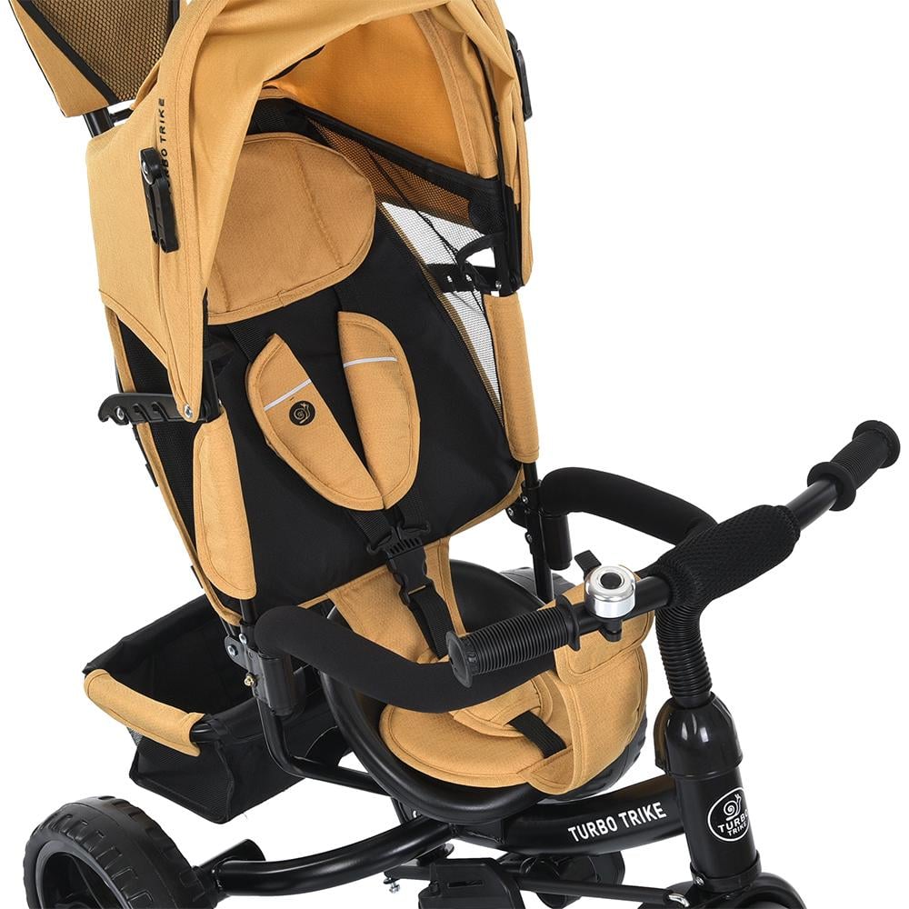 Велосипед триколісний Turbo Trike MT 1005-10 з батьківською ручкою Жовтий - фото 2 Велосипед триколісний Turbo Trike MT 1005-10 з батьківською ручкою Жовтий - фото 2