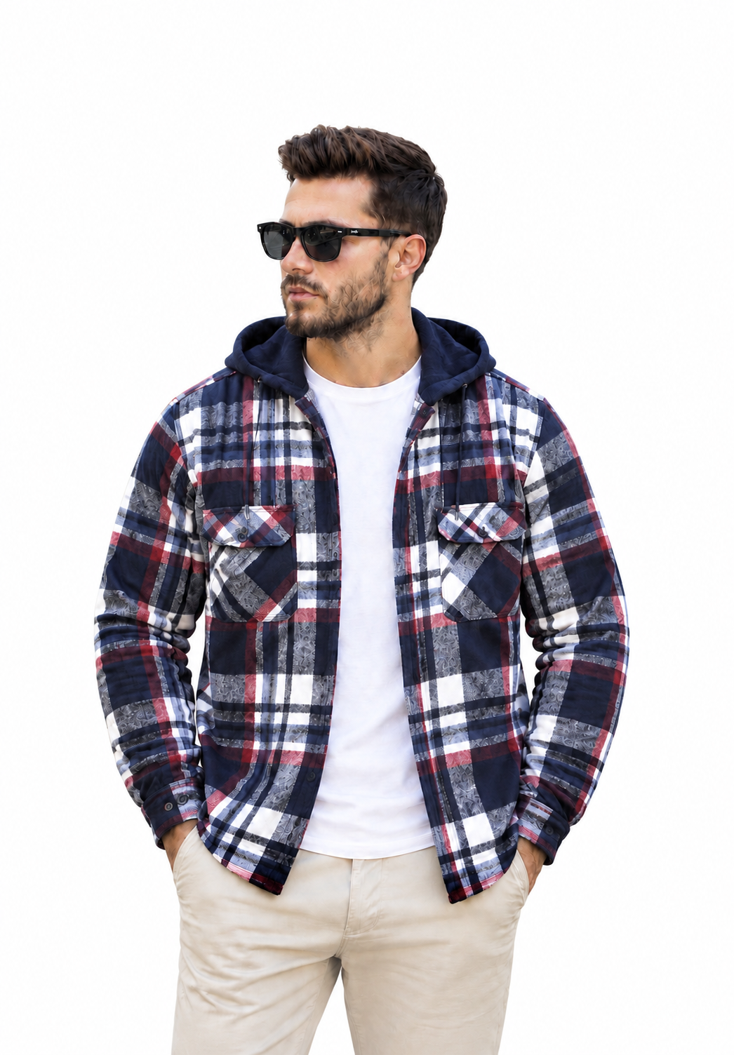 Рубашка мужская с блесткой на меху Hetai 5XL (26127834)