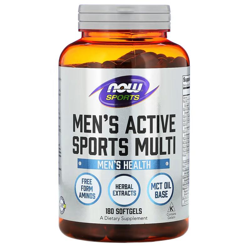 Витамины Now Foods Men's Active Sports Multi 180 капсул