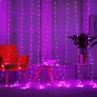 Светодиодная гирлянда LTL Капля росы 3x3 м с пультом Фиолетовый Светодиодная гирлянда LTL Капля росы 3x3 м с пультом Фиолетовый