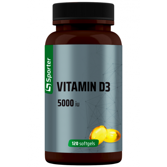 Витамин Д3 Холекальциферол Sporter 5000 ME 120 софтгель