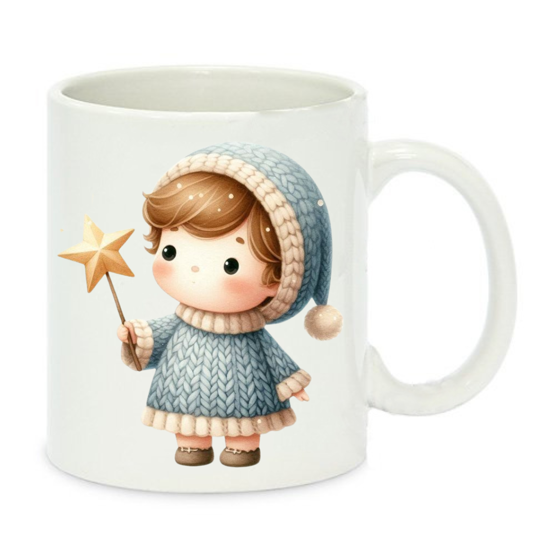 Чашка с принтом Рождественская звезда 330 мл Белый (001284)