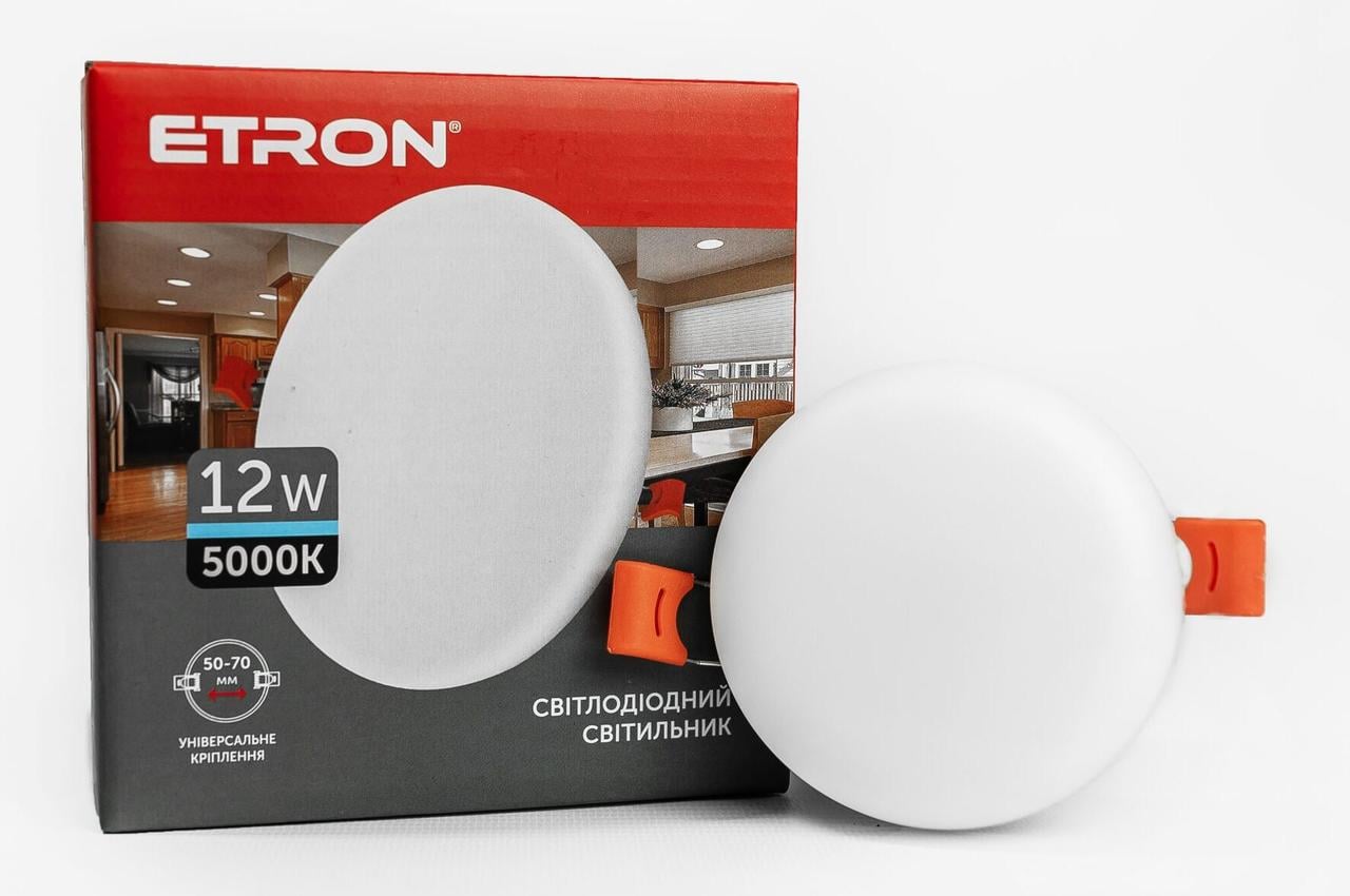 Светодиодный светильник ETRON Decor 1-EDP-605 12W 5000К ІР20 круг 1-EDP-605 (2221395572)