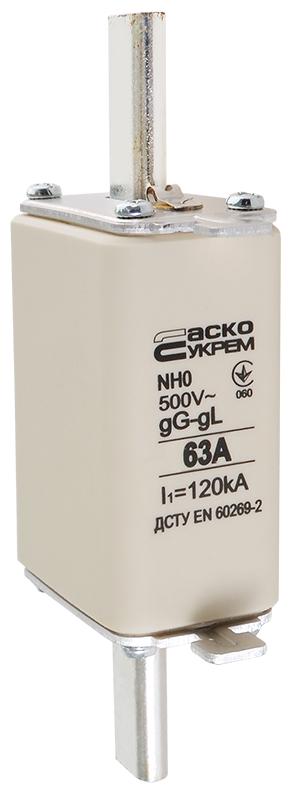 Запобіжник ножовий АСКО-Укрем NH0 63A gG з плавкою вставкою (A0050010022) - фото 2