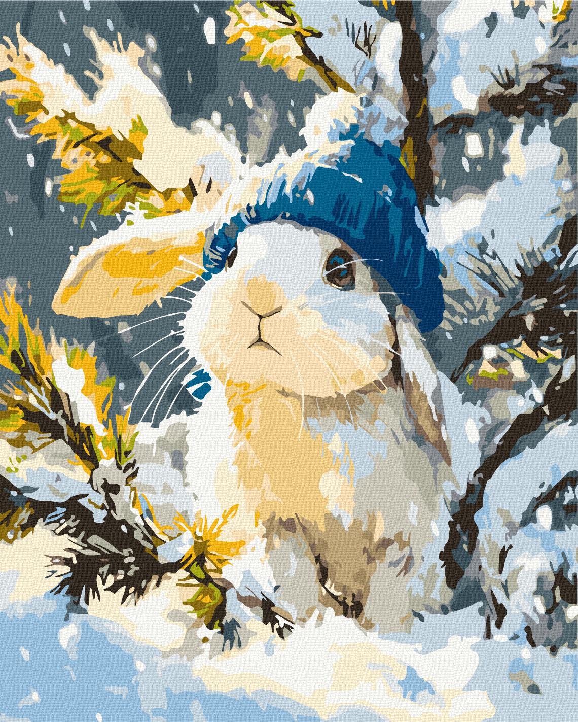 Картина по номерам Brushme Белый снежок с хвостиком 40x50 см (BS54494)