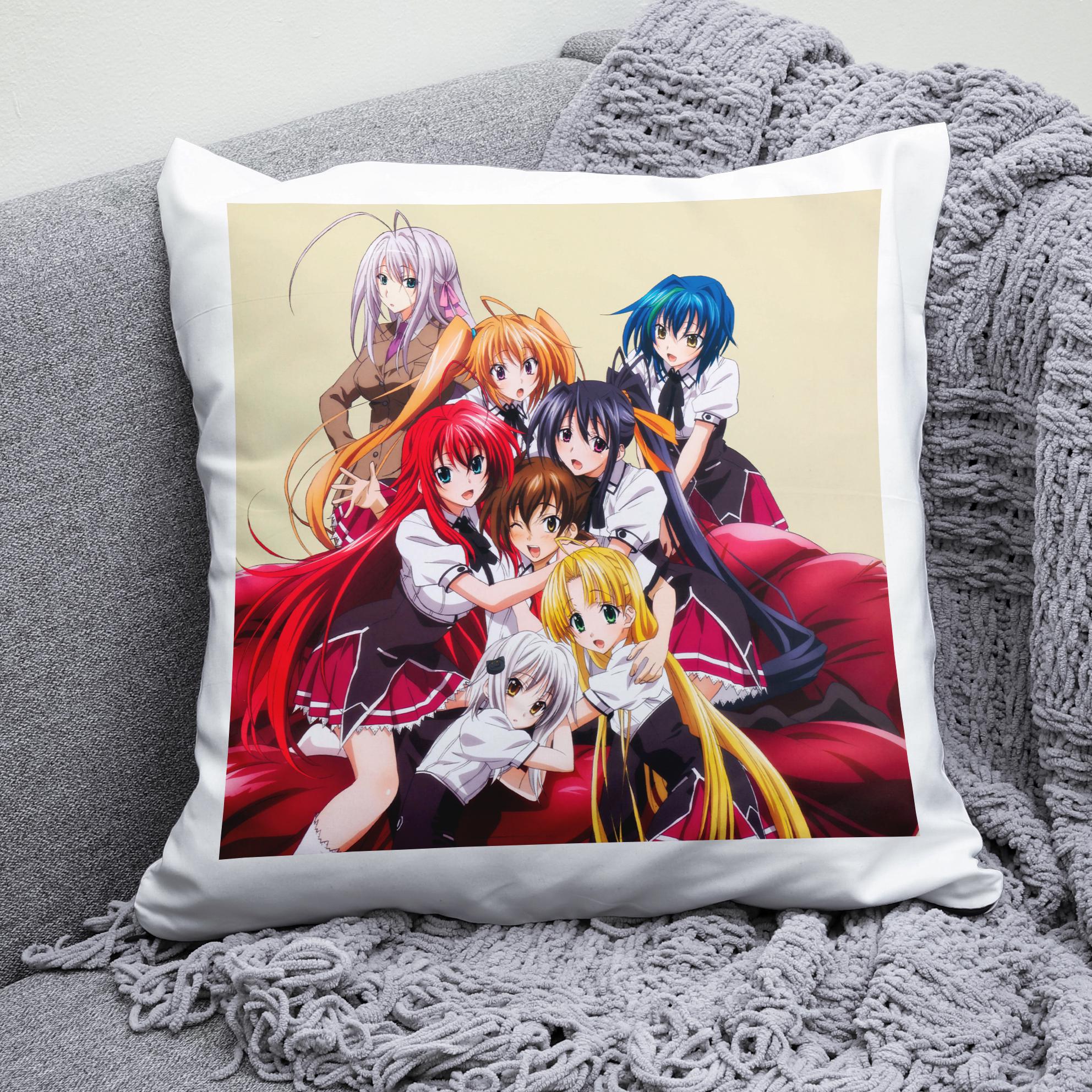 Плюшевая подушка квадрат с принтом аниме High School DxD