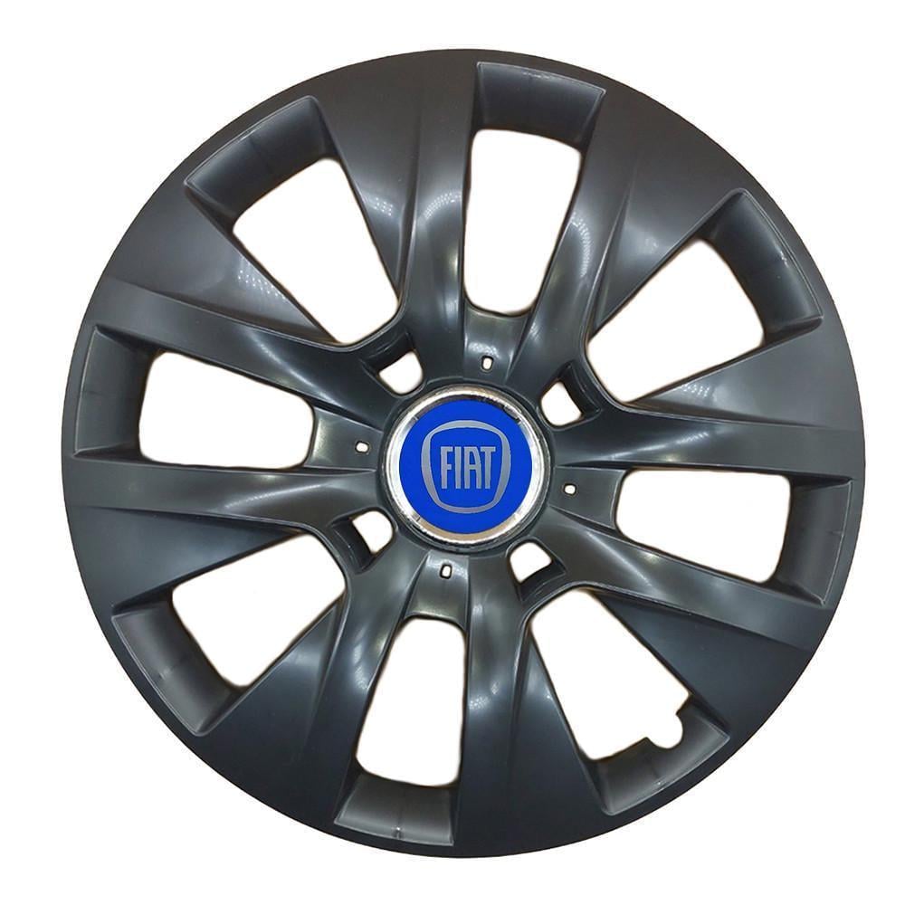 Колпаки автомобильные R15 SJS Fiat 334 4 шт. Синий/Черный