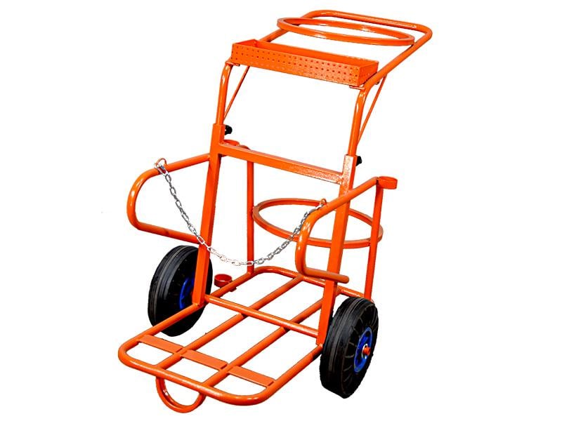 Тележка для уборки Kompred OL691 под баки до 120 л с полкой для инструмента