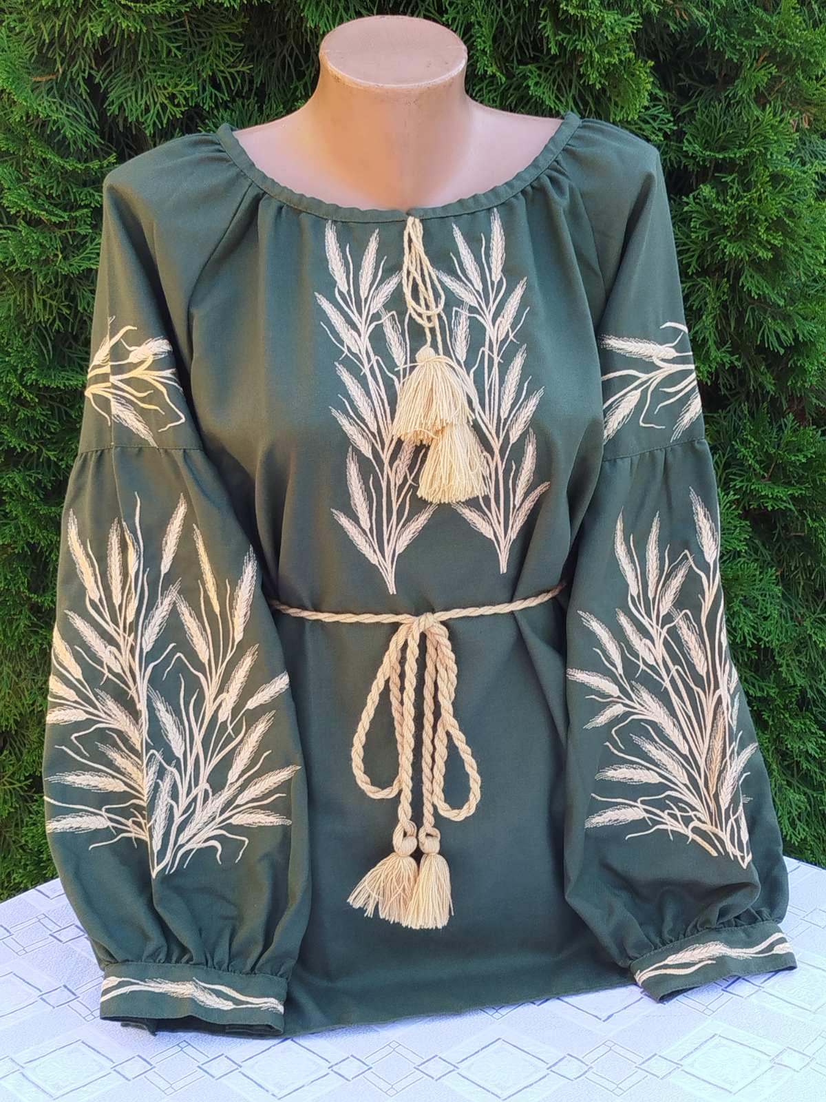 Вишиванки для пари Колосок р. 54 Зелений (29378347) - фото 3 Вишиванки для пари Колосок р. 54 Зелений (29378347) - фото 3