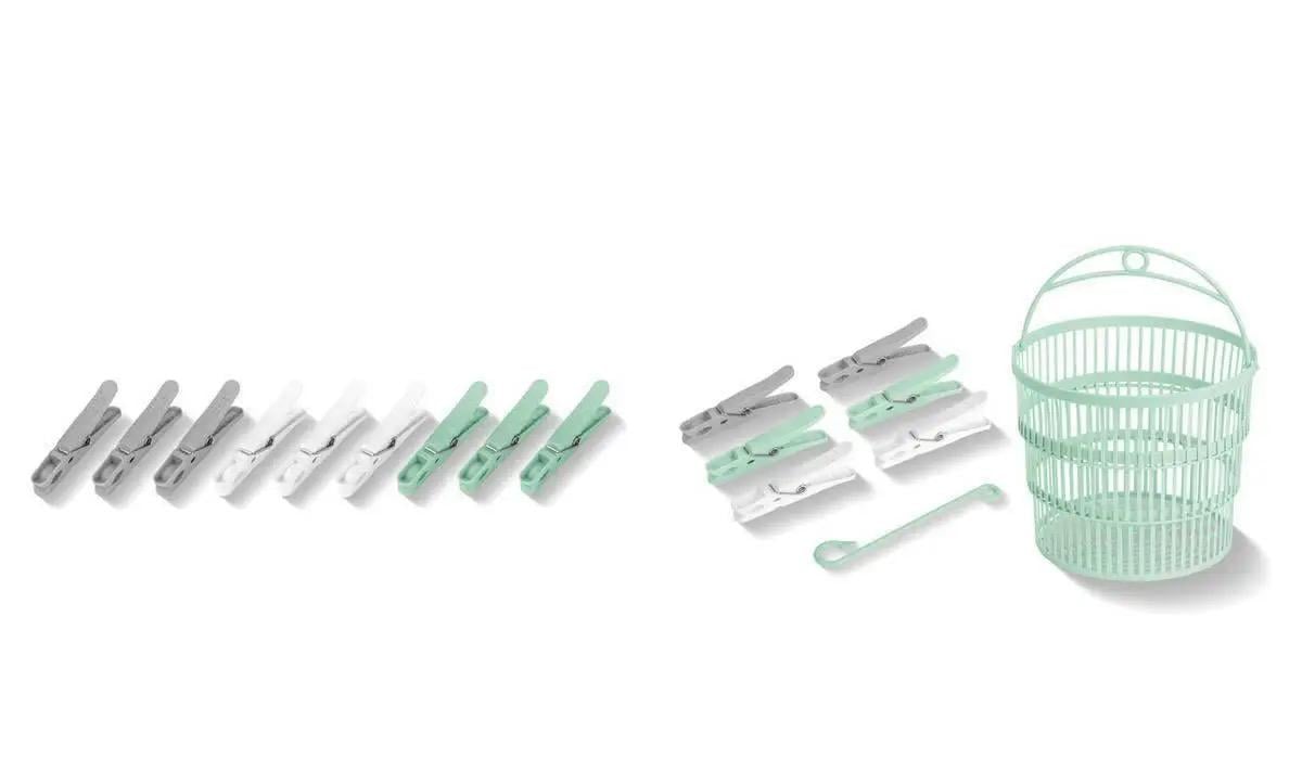 Набір прищіпок для білизни AquaPur в кошику 50 шт. (L5-10034)