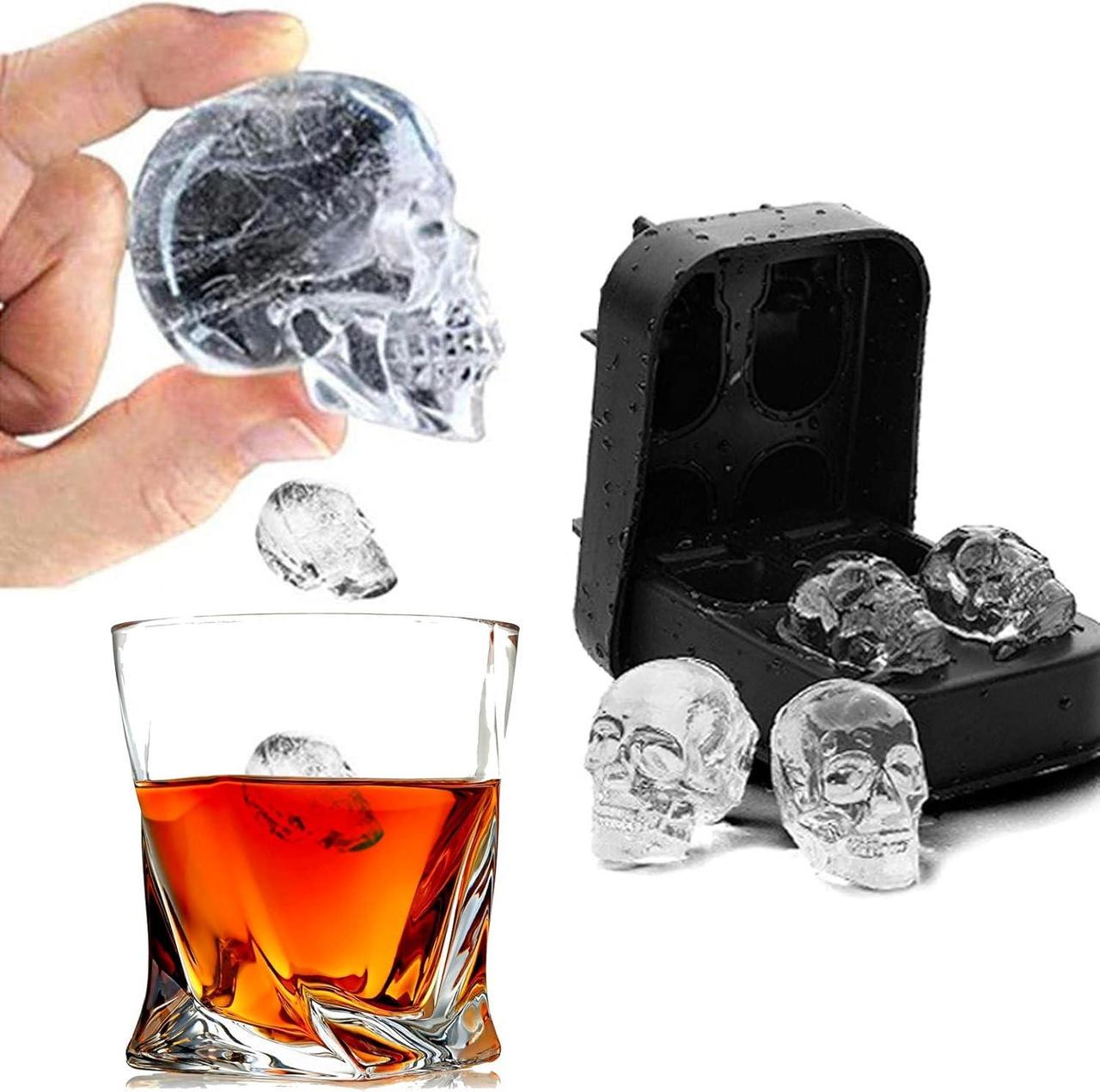 Форма для льоду силіконова Череп 4 комірки Чорний (Е051589) - фото 9 Форма для льоду силіконова Череп 4 комірки Чорний (Е051589) - фото 9