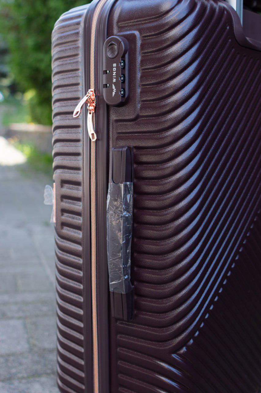 Чемодан пластиковый Wings WN-01 средний Кофейный (11880022) - фото 2