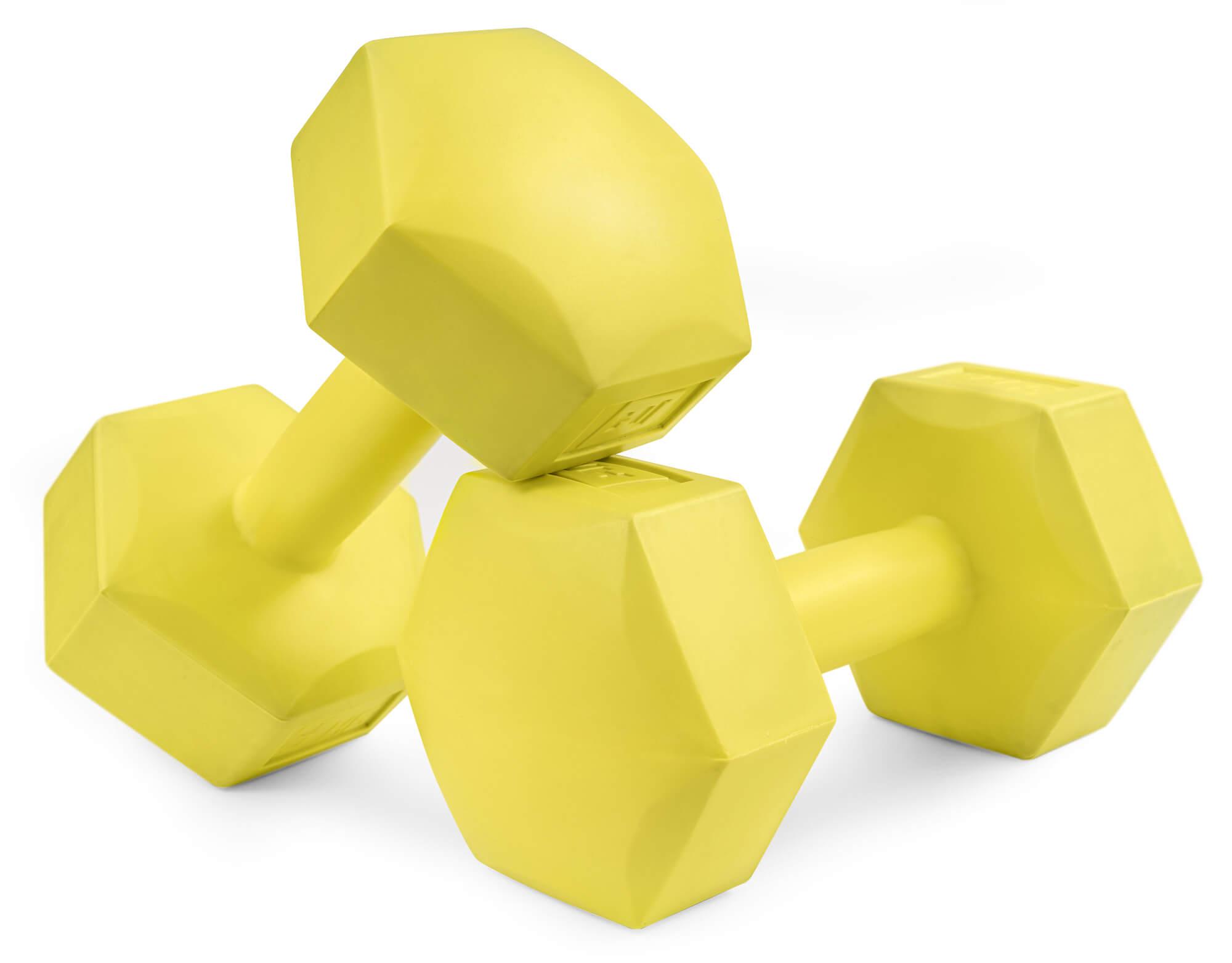 Набір гантелей Hop-Sport HS-C030DH 2х3 кг композитних Жовтий - фото 2 Набір гантелей Hop-Sport HS-C030DH 2х3 кг композитних Жовтий - фото 2