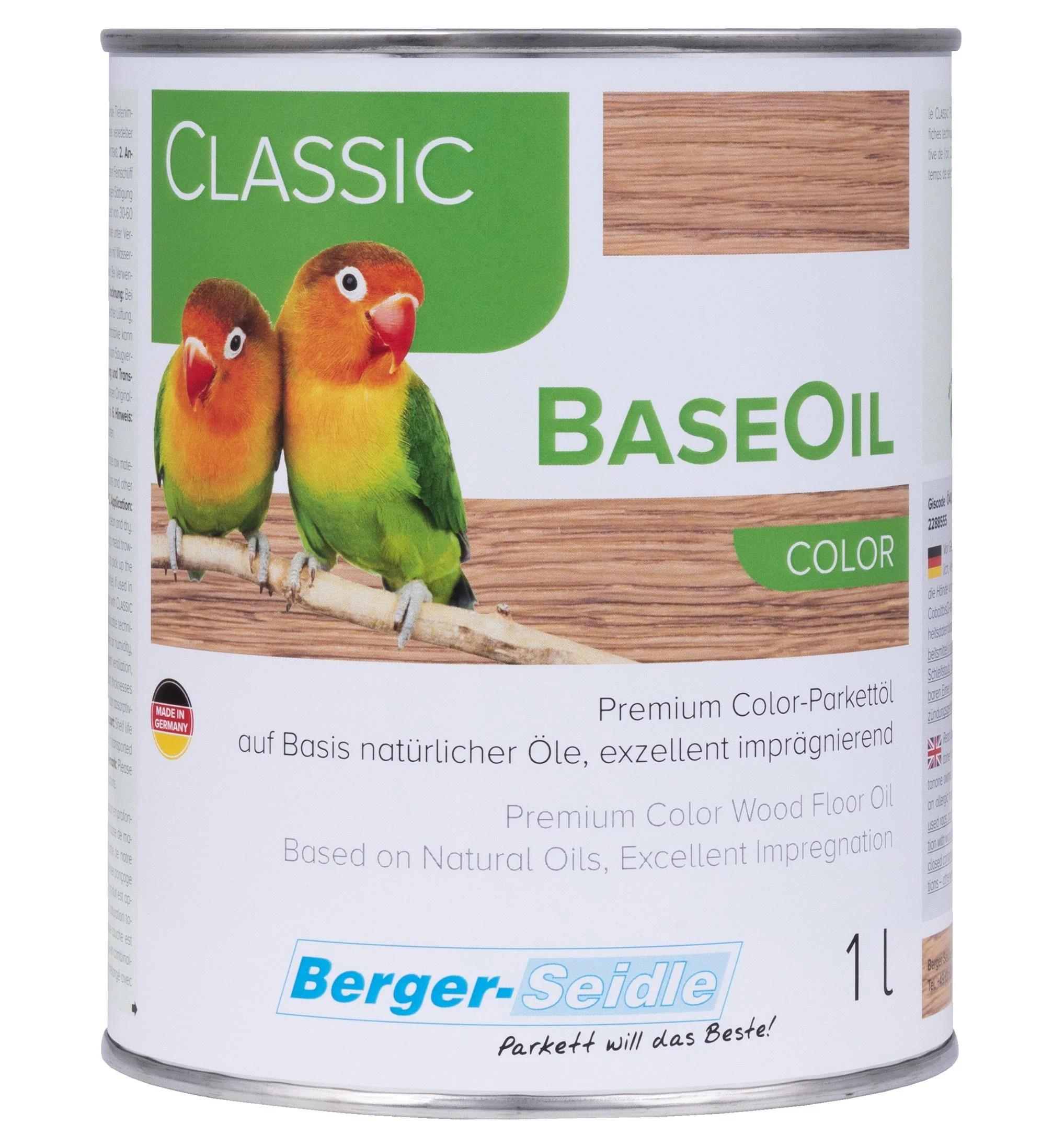 Масло цветное для деревянных полов Berger Classic BaseOil 1 л Teak