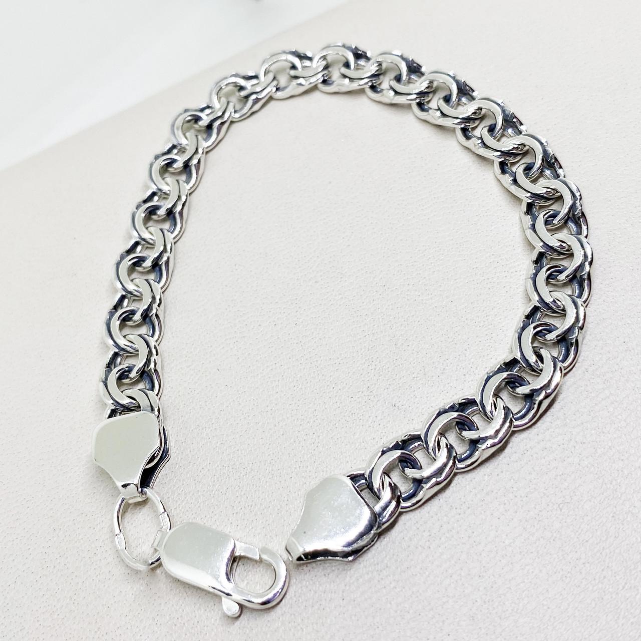 Браслет серебряный Бисмарк плоский р. 20,5 16,34 г