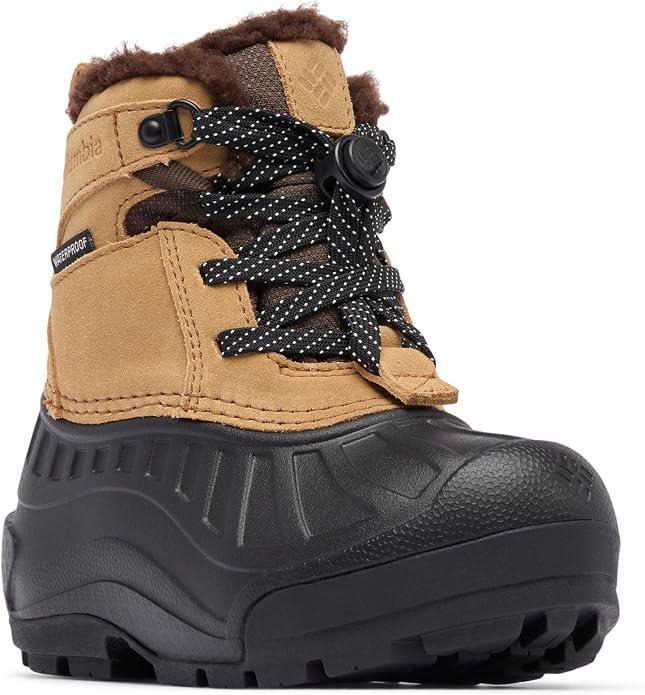 Ботинки детские зимние Columbia Powderbug Alpine Waterproof Snow р. 34 Sahara Black Коричневый (212888)