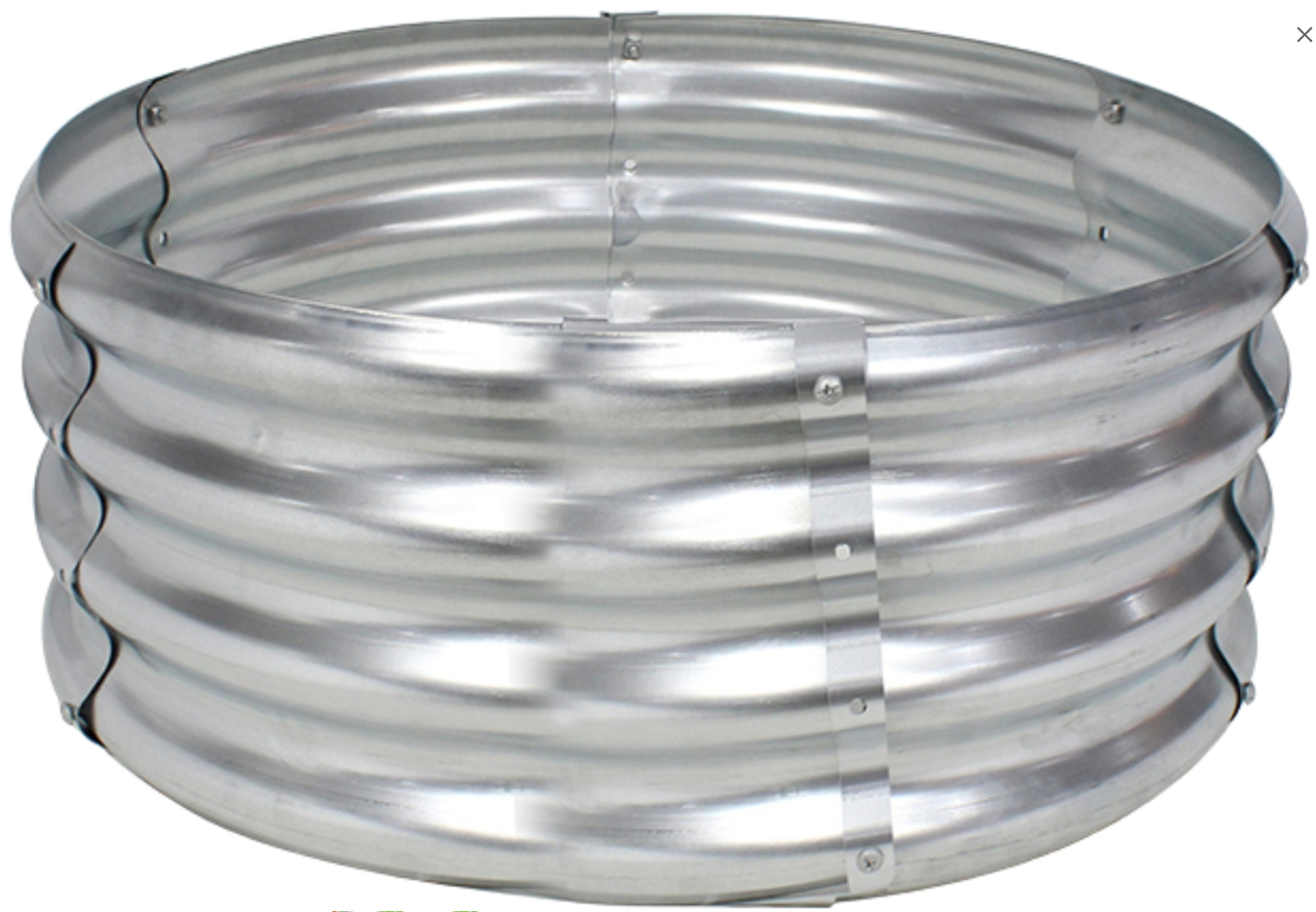 Клумба оцинкованная садовая Garden Line ZAK8359 круглая для овощей и цветов 60x60x30 см