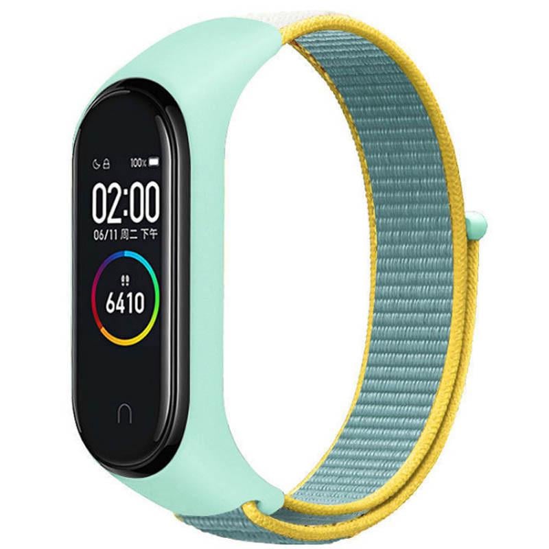 Ремінець Nylon New для Xiaomi Mi Band 3/4/5/6/7 Beryl/Yellow (00000077678_16)