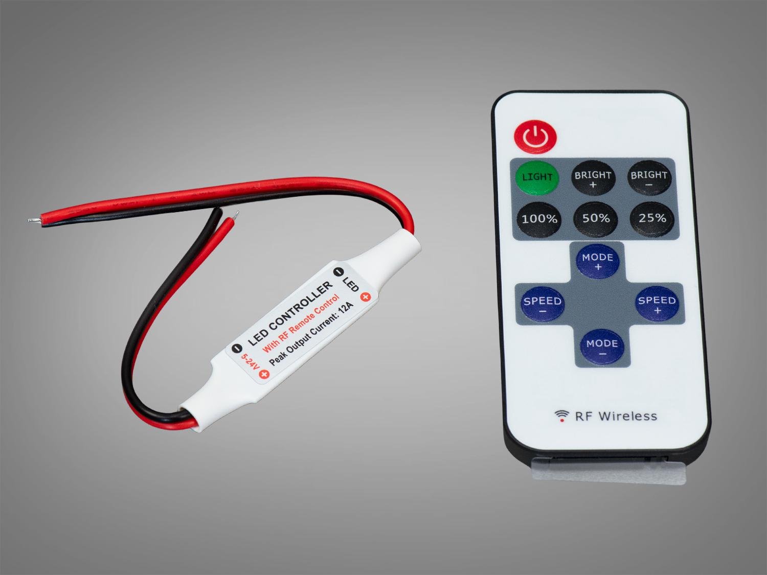 Контролер з радіо ДУ для LED стрічки (PC-K10-mini-DIM-11KEY-RF-)