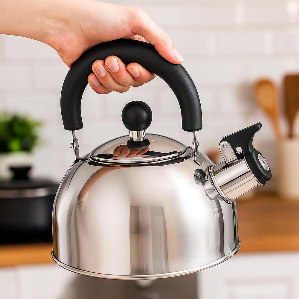 Чайник для плиты со свистком UniSteel нержавеющая сталь одинарное дно 1,6 л (03-MH-1761) - фото 5 Чайник для плиты со свистком UniSteel нержавеющая сталь одинарное дно 1,6 л (03-MH-1761) - фото 5